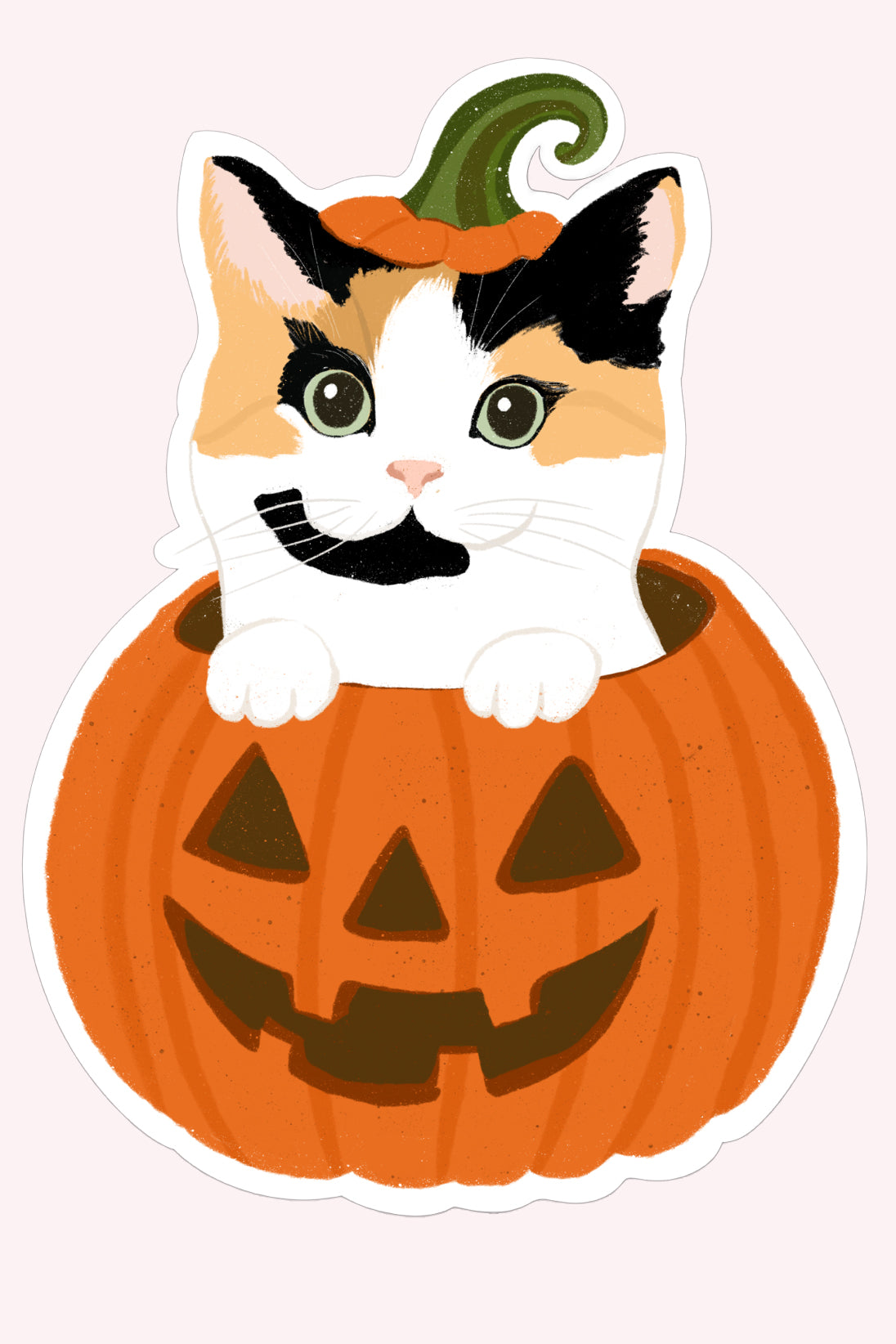 🎁 Luci Pumpkin Cat Sticker (100% off)