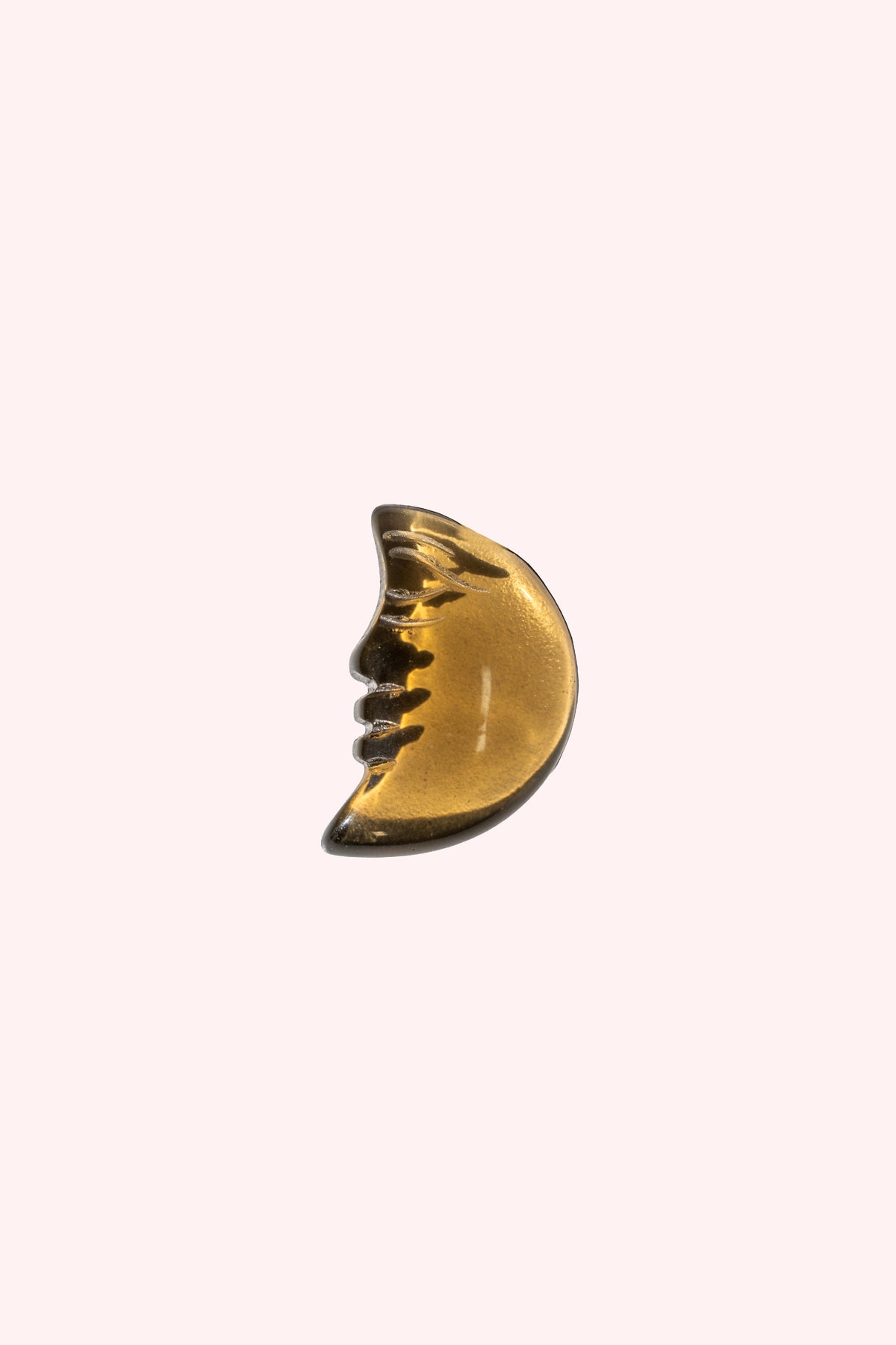 Smoky Quartz Moon Face