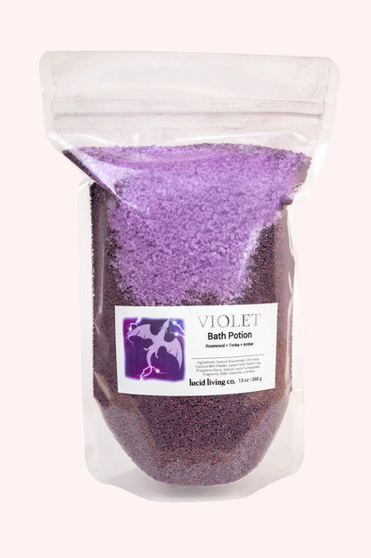 Potion de bain violette